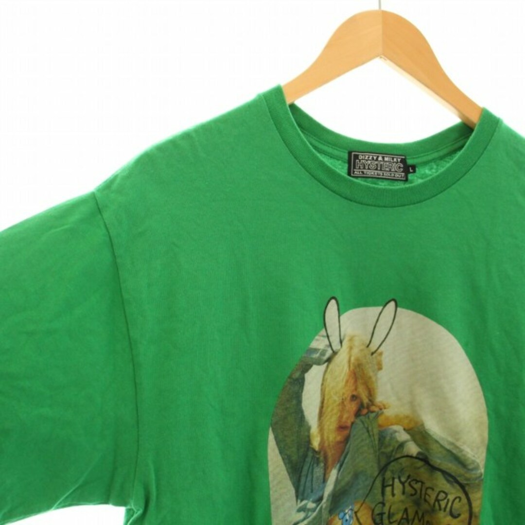 HYSTERIC GLAMOUR(ヒステリックグラマー)のHYSTERIC GLAMOUR HITCHHIKER Tシャツ 半袖 L 緑 メンズのトップス(Tシャツ/カットソー(半袖/袖なし))の商品写真