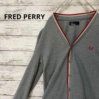 フレッドペリー(FRED PERRY)のFRED PERRY カーディガン ロゴ ワンポイント 刺繍 鹿子 鹿の子(カーディガン)