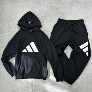 アディダス(adidas)の新品 adidas Lサイズ ビックロゴ セットアップ ブラック(スウェット)