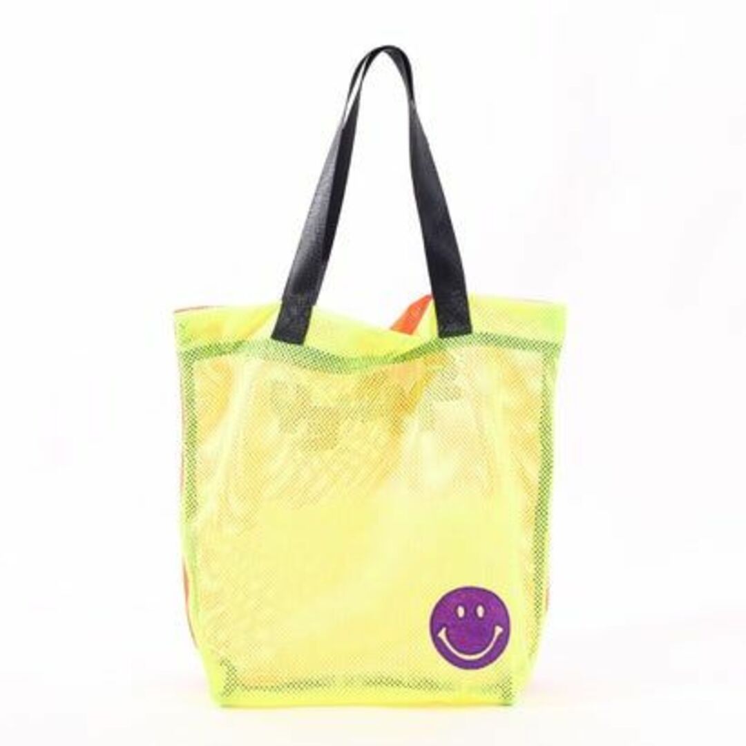 COOCO(クーコ)の❤【 COOCO】SMILEY　ダブルフェイスメッシュ トートバッグ A4対応 レディースのバッグ(トートバッグ)の商品写真