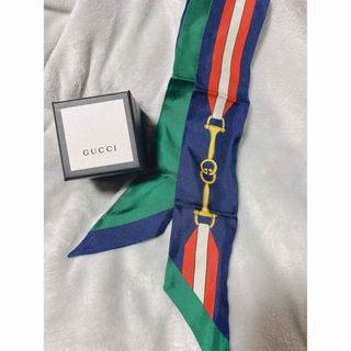 グッチ(GUCCI)のGUCCI ネックボウスカーフ ホースビット シルク100％ (バンダナ/スカーフ)