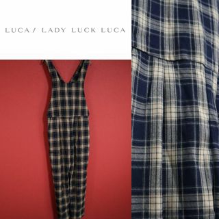 luca lady luck luca チェック柄 総柄 オーバーオール つなぎ(サロペット/オーバーオール)