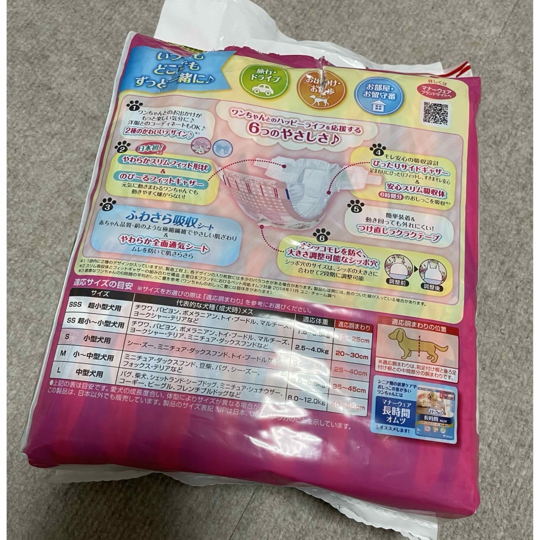 Unicharm(ユニチャーム)のお値下げ！マナーウェア 女の子用S 開封済　残30枚 その他のペット用品(犬)の商品写真