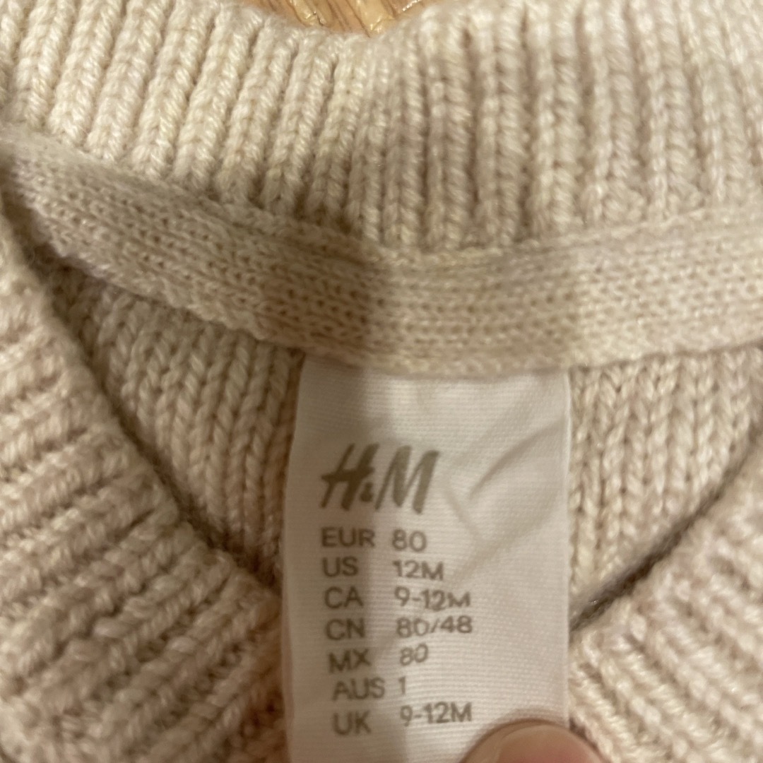 H&H(エイチアンドエイチ)のH&M シャツ　ニットベスト キッズ/ベビー/マタニティのベビー服(~85cm)(シャツ/カットソー)の商品写真