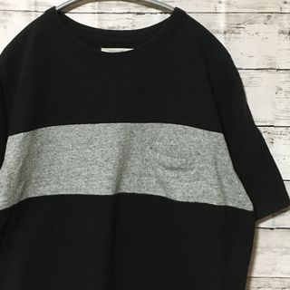 アートヴィンテージ(ART VINTAGE)の【希少】アウトオブサイト Tシャツ カットソー M相当 38 黒 グレー 古着(Tシャツ/カットソー(半袖/袖なし))