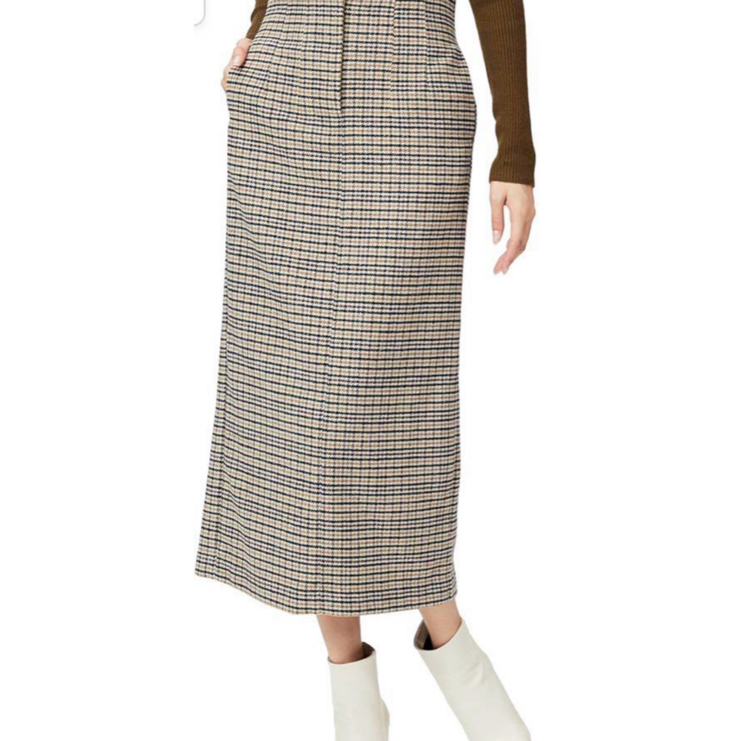 Mila Owen(ミラオーウェン)のミラオーウェン　後ゴムハイウエストストレートチェックスカート レディースのスカート(ロングスカート)の商品写真