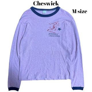 ヴィンテージ(VINTAGE)のcheswick ロングT リンガーネック アメカジ 霜降りピンク ヴィンテージ(Tシャツ/カットソー(七分/長袖))