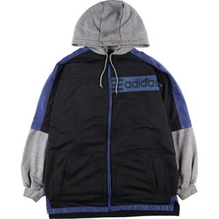 アディダス(adidas)の古着 80年代 アディダス adidas ライナーベスト付き ジャージパーカー トラックジャケット メンズL ヴィンテージ /eaa425133(その他)