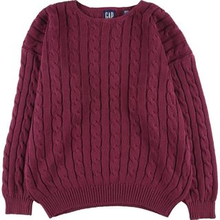 ギャップ(GAP)の古着 90年代 ギャップ GAP オールドギャップ ケーブル編み コットンニットセーター メンズXL ヴィンテージ  /eaa399422(ニット/セーター)