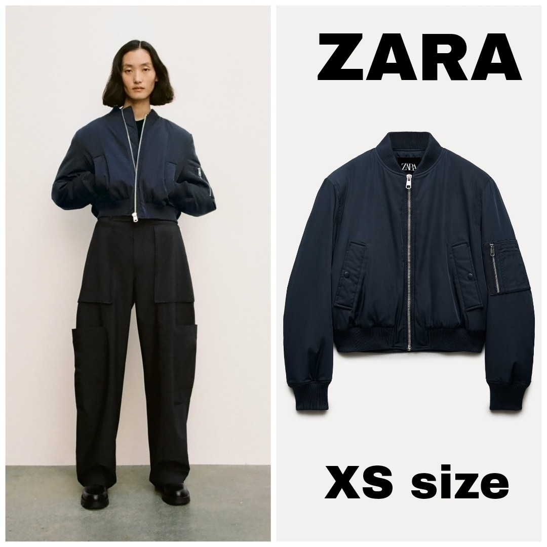 ZARA - ZARA ZW COLLECTION ショート ボンバージャケット XS ZARA - ZARA ZW COLLECTION ショート ボンバージャケット XS