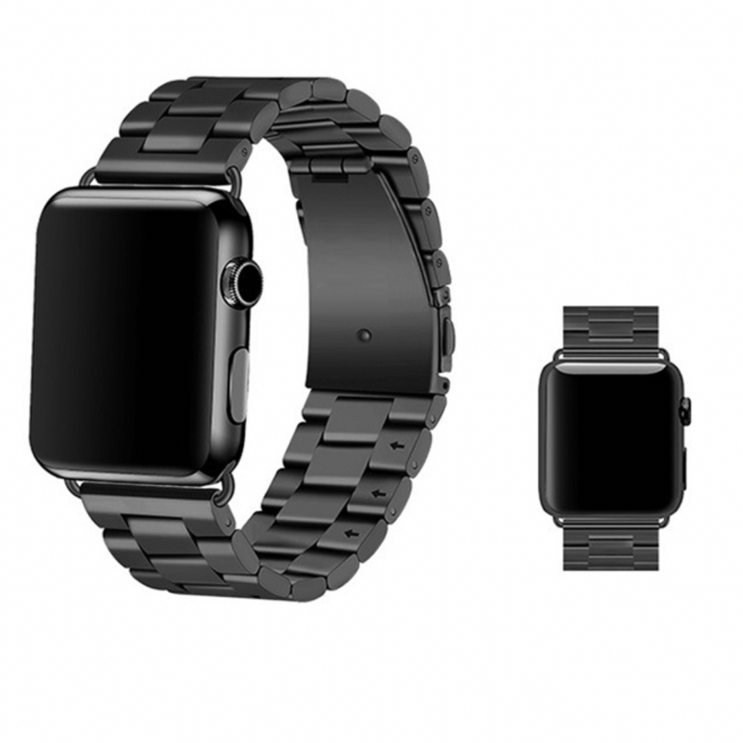 Apple Watch メタリック バンド 42/44/45mm　ブラック メンズの時計(金属ベルト)の商品写真