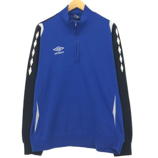 アンブロ(UMBRO)の古着 アンブロ UMBRO ハーフジップスウェットシャツ トレーナー XL メンズXL ハーフジップ /eaa421769(スウェット)