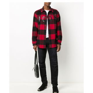 ディースクエアード(DSQUARED2)のdsquared2 ICON バッファロー チェック シャツ ウール 50(シャツ)