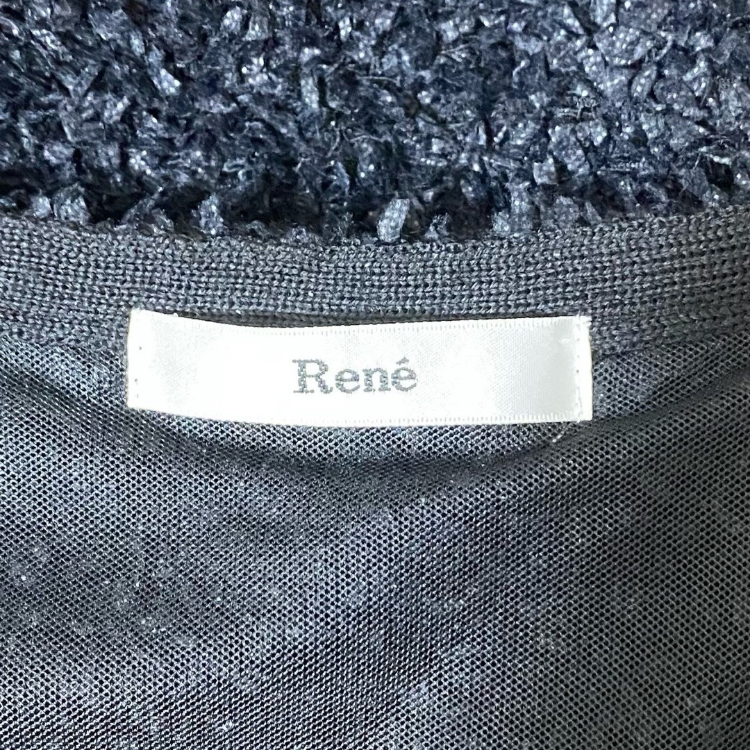 René(ルネ)の【Rene】異素材コンビドレス   エコレザー  ノースリーブ レディースのワンピース(ひざ丈ワンピース)の商品写真