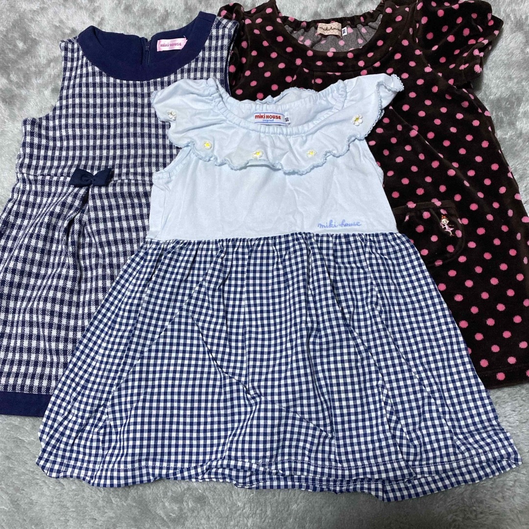 mikihouse(ミキハウス)のミキハウス　チュニック、ワンピース90 キッズ/ベビー/マタニティのキッズ服女の子用(90cm~)(ワンピース)の商品写真