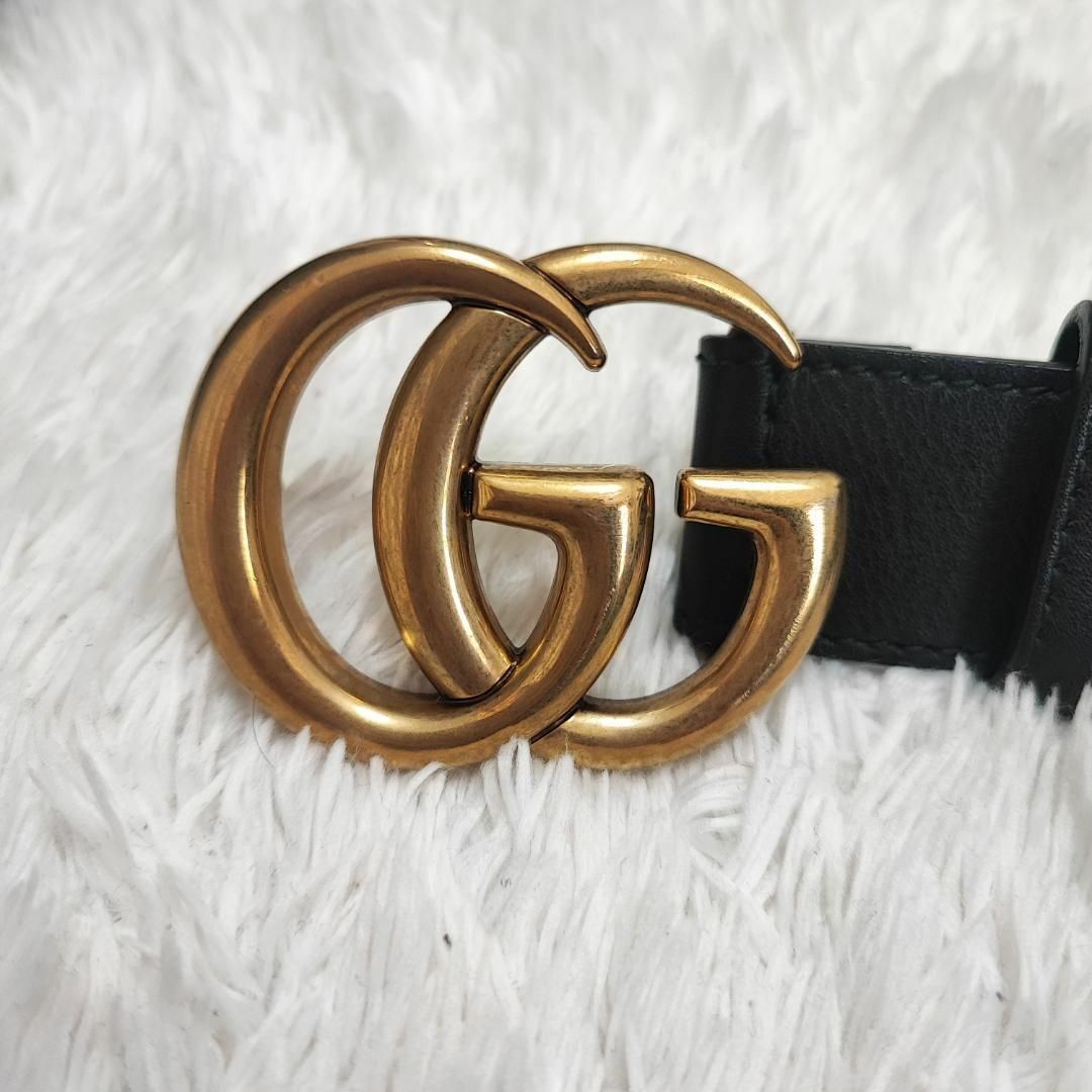 Gucci(グッチ)の【美品】GUCCI グッチ ベルト GG マーモント ゴールド金具 メンズ メンズのファッション小物(ベルト)の商品写真