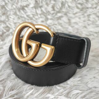 Gucci - 【美品】GUCCI グッチ ベルト GG マーモント ゴールド金具 メンズ