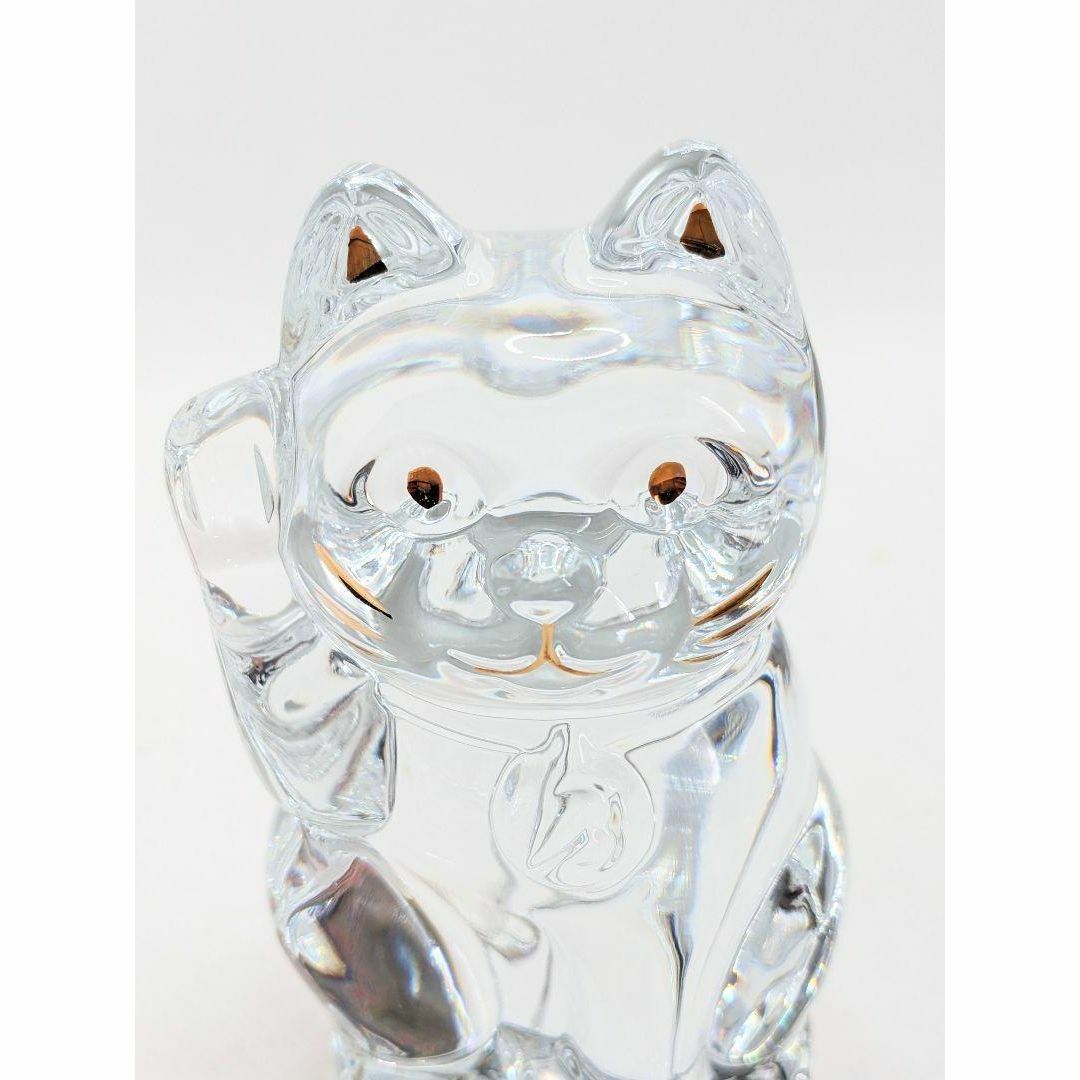 Baccarat(バカラ)の✨極美品✨バカラ Baccarat 招き猫 クリア ガラス クリスタル オブジェ インテリア/住まい/日用品のインテリア小物(置物)の商品写真