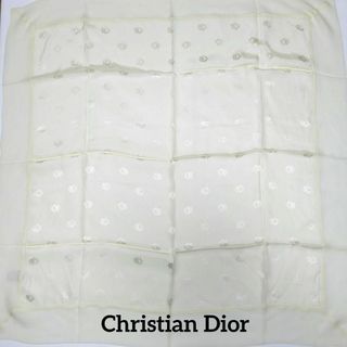 クリスチャンディオール(Christian Dior)の【極美品】Christian Dior スカーフ 87×89 旧ロゴ エンブレム(バンダナ/スカーフ)