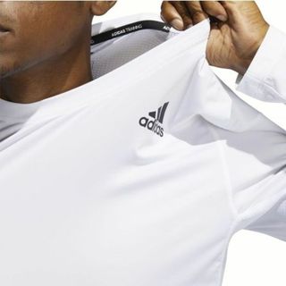 adidas - 【新品】アディダス テックフィット ストレッチ 長袖Tシャツ 白 XXLサイズ