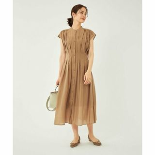 ユナイテッドアローズグリーンレーベルリラクシング(UNITED ARROWS green label relaxing)の【MD.BROWN】カッセン フレンチスリーブ ワンピース(ロングワンピース/マキシワンピース)