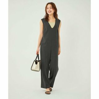 ユナイテッドアローズグリーンレーベルリラクシング(UNITED ARROWS green label relaxing)の【DK.GRAY】ドライタッチ バックシャン サロペット -マシンウォッシャブル・防シワ-(サロペット/オーバーオール)