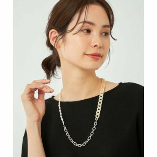 ユナイテッドアローズグリーンレーベルリラクシング(UNITED ARROWS green label relaxing)の【SILVER】フェイクパール & チェーン ミックス ネックレス(ネックレス)