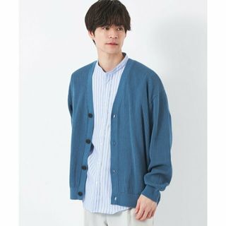 ユナイテッドアローズグリーンレーベルリラクシング(UNITED ARROWS green label relaxing)の【COBALT】コットン/アクリル メッシュ Vネック カーディガン(その他)