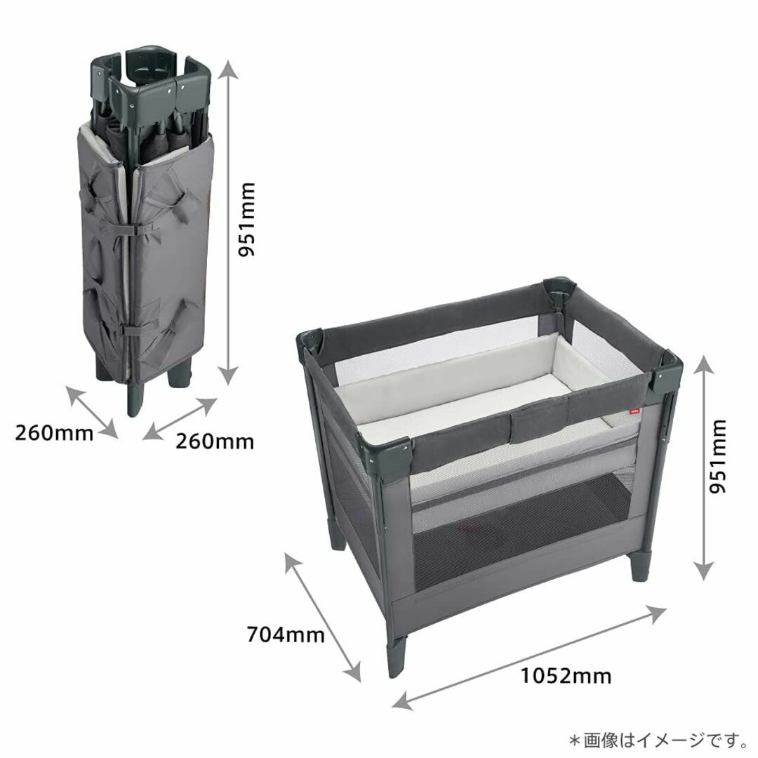 【色: ホワイトベージュ】Aprica(アップリカ) ベビーベッド ココネルエア キッズ/ベビー/マタニティの寝具/家具(その他)の商品写真