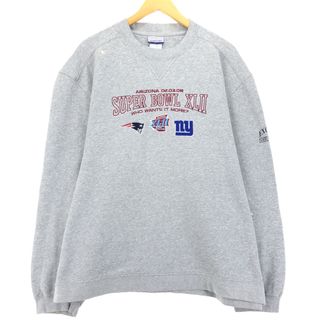 リーボック(Reebok)の古着 リーボック Reebok SUPER BOWL XLII スーパーボウル スウェットシャツ トレーナー メンズXL /eaa389265(スウェット)