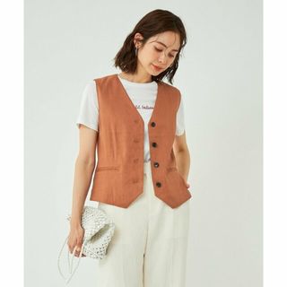 ユナイテッドアローズグリーンレーベルリラクシング(UNITED ARROWS green label relaxing)の【MD.BROWN】リネンレーヨン コンパクト ベスト(ベスト/ジレ)