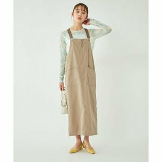 ユナイテッドアローズグリーンレーベルリラクシング(UNITED ARROWS green label relaxing)の【BEIGE】<MFG> サロペット スカート(ロングワンピース/マキシワンピース)