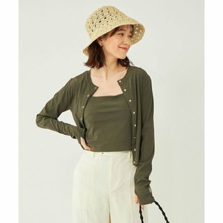 ユナイテッドアローズグリーンレーベルリラクシング(UNITED ARROWS green label relaxing)の【OLIVE】<LAND&WATER>2WAY ラッシュガード カーディガン -UVカット・マシンウォッシャブル-(カーディガン)