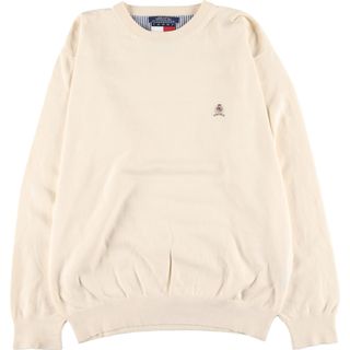 トミーヒルフィガー(TOMMY HILFIGER)の古着 90年代 トミーヒルフィガー TOMMY HILFIGER コットンニットセーター メンズL ヴィンテージ /eaa399454(ニット/セーター)