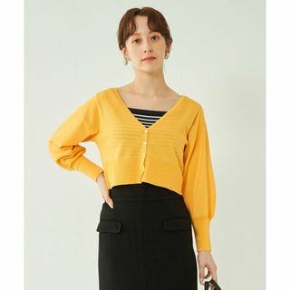 ユナイテッドアローズグリーンレーベルリラクシング(UNITED ARROWS green label relaxing)の【YELLOW】コットン アセテート ショート カーディガン -ウォッシャブル-(カーディガン)