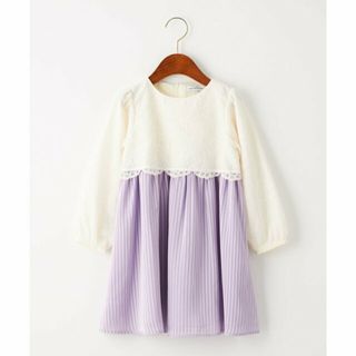 ユナイテッドアローズグリーンレーベルリラクシング(UNITED ARROWS green label relaxing)の【LILAC】レース*サテンストライプ ワンピース(ワンピース)