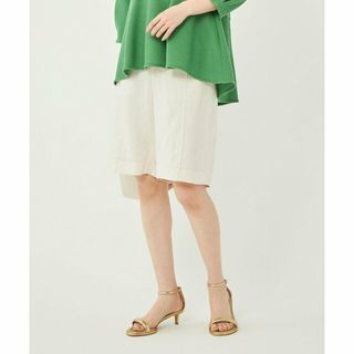 ユナイテッドアローズグリーンレーベルリラクシング(UNITED ARROWS green label relaxing)の【OFF WHITE】ドライ レーヨンリネン ハーフ パンツ オフホワイト -接触冷感-(その他)