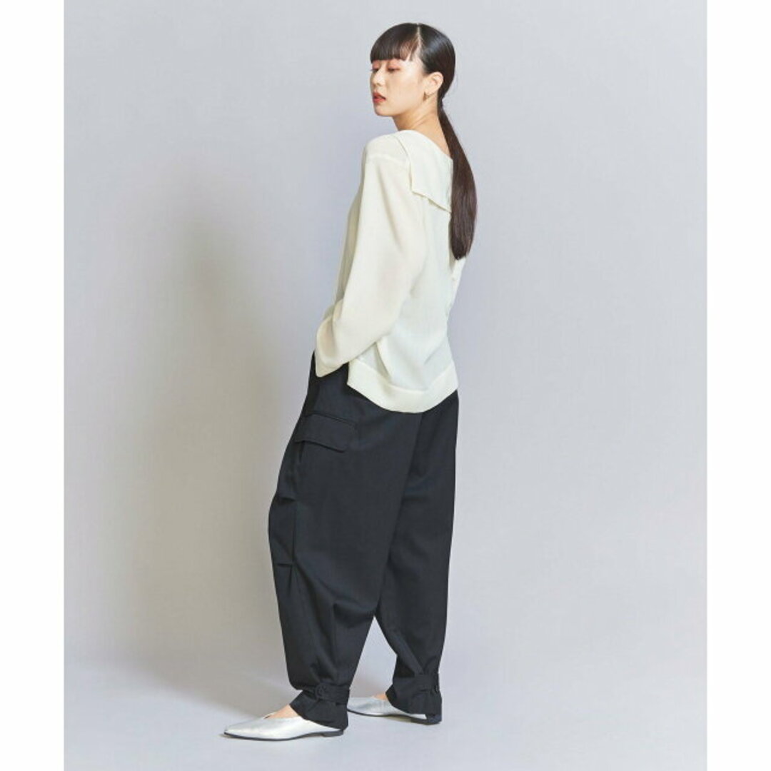 BEAUTY&YOUTH UNITED ARROWS(ビューティアンドユースユナイテッドアローズ)の【NAVY】毛ナイロンブレンド カーゴパンツ レディースのパンツ(ワークパンツ/カーゴパンツ)の商品写真