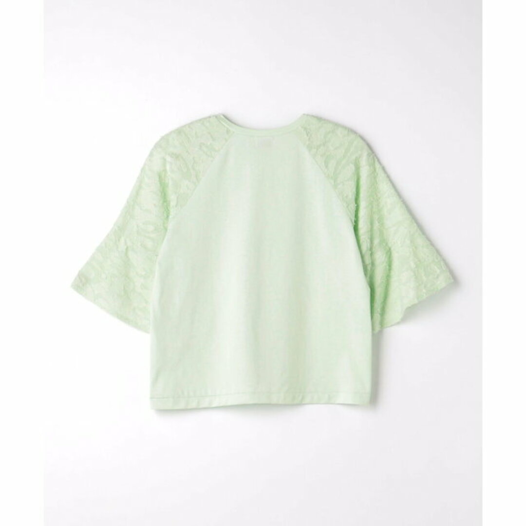 UNITED ARROWS green label relaxing(ユナイテッドアローズグリーンレーベルリラクシング)の【LIME】ジャカード コンビ フレアスリーブ プルオーバー カットソー レディースのトップス(カットソー(長袖/七分))の商品写真