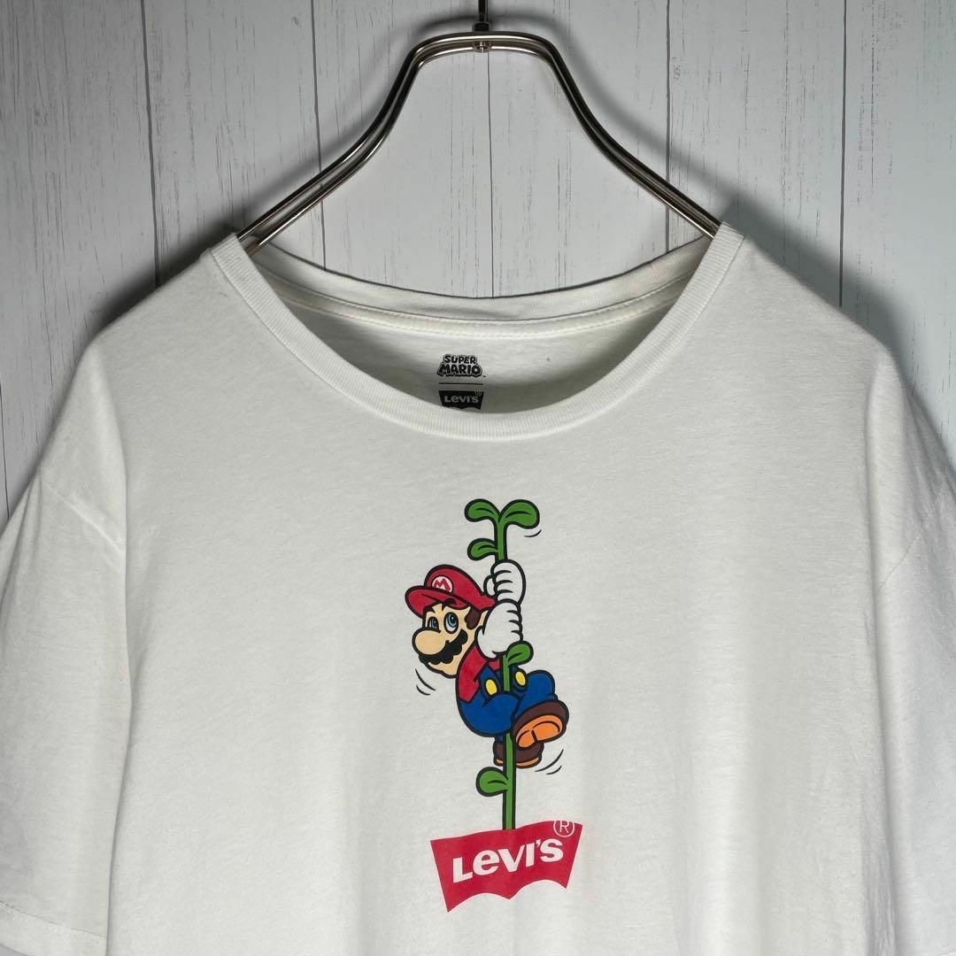 Levi's(リーバイス)の[古着]リーバイス×スーパーマリオ　半袖　Tシャツ　コラボ　ゲーム　US　白 メンズのトップス(Tシャツ/カットソー(半袖/袖なし))の商品写真