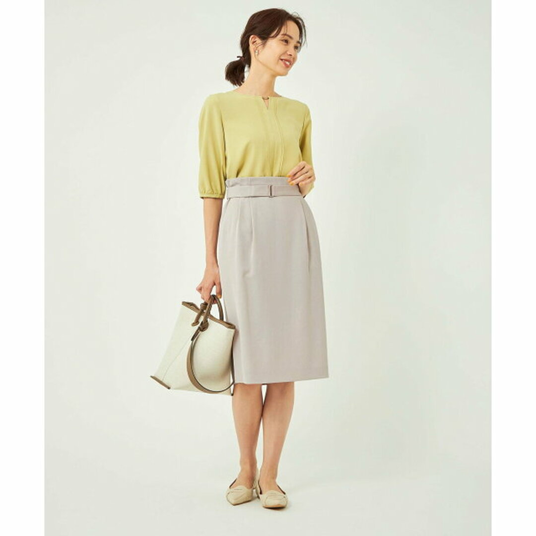 UNITED ARROWS green label relaxing(ユナイテッドアローズグリーンレーベルリラクシング)の【BEIGE】サラフール タック ベルト タイト スカート ◇No07◇ その他のその他(その他)の商品写真