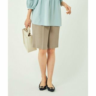 ユナイテッドアローズグリーンレーベルリラクシング(UNITED ARROWS green label relaxing)の【OLIVE】リネンライク ハーフ パンツ -ウォッシャブル・UVカット- ◇No09◇(その他)