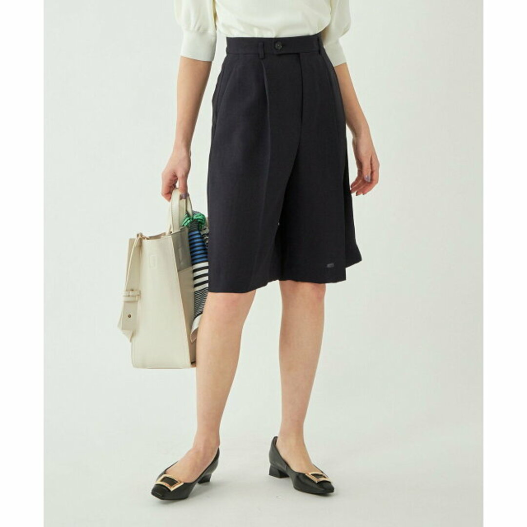 UNITED ARROWS green label relaxing(ユナイテッドアローズグリーンレーベルリラクシング)の【NAVY】【S(36)】リネンライク ハーフ パンツ -ウォッシャブル・UVカット- ◇No09◇ レディースのパンツ(その他)の商品写真