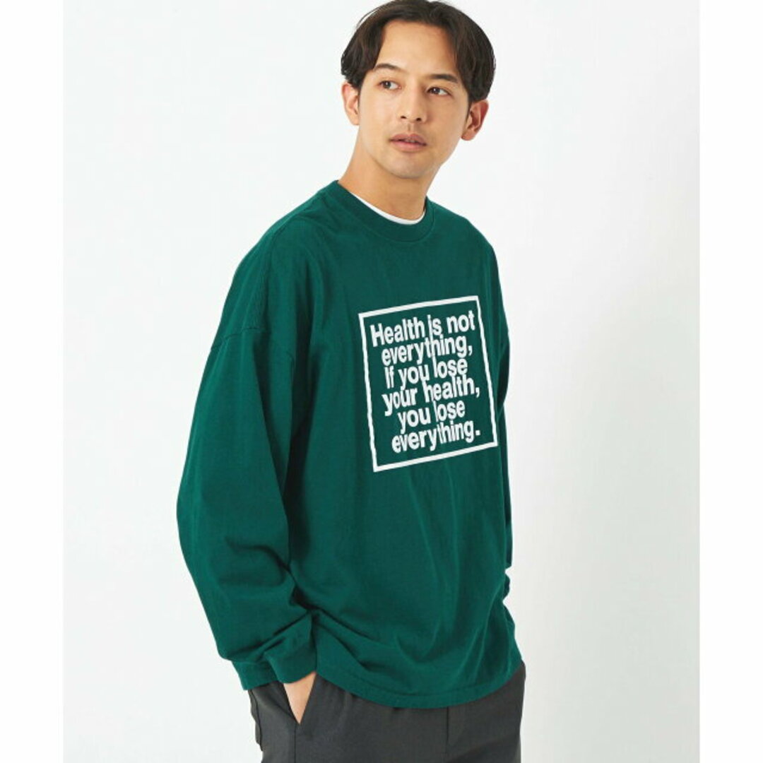 UNITED ARROWS green label relaxing(ユナイテッドアローズグリーンレーベルリラクシング)の【DK.GREEN】<OAFISH>HEALTH プリント 長袖 Tシャツ メンズのトップス(Tシャツ/カットソー(半袖/袖なし))の商品写真