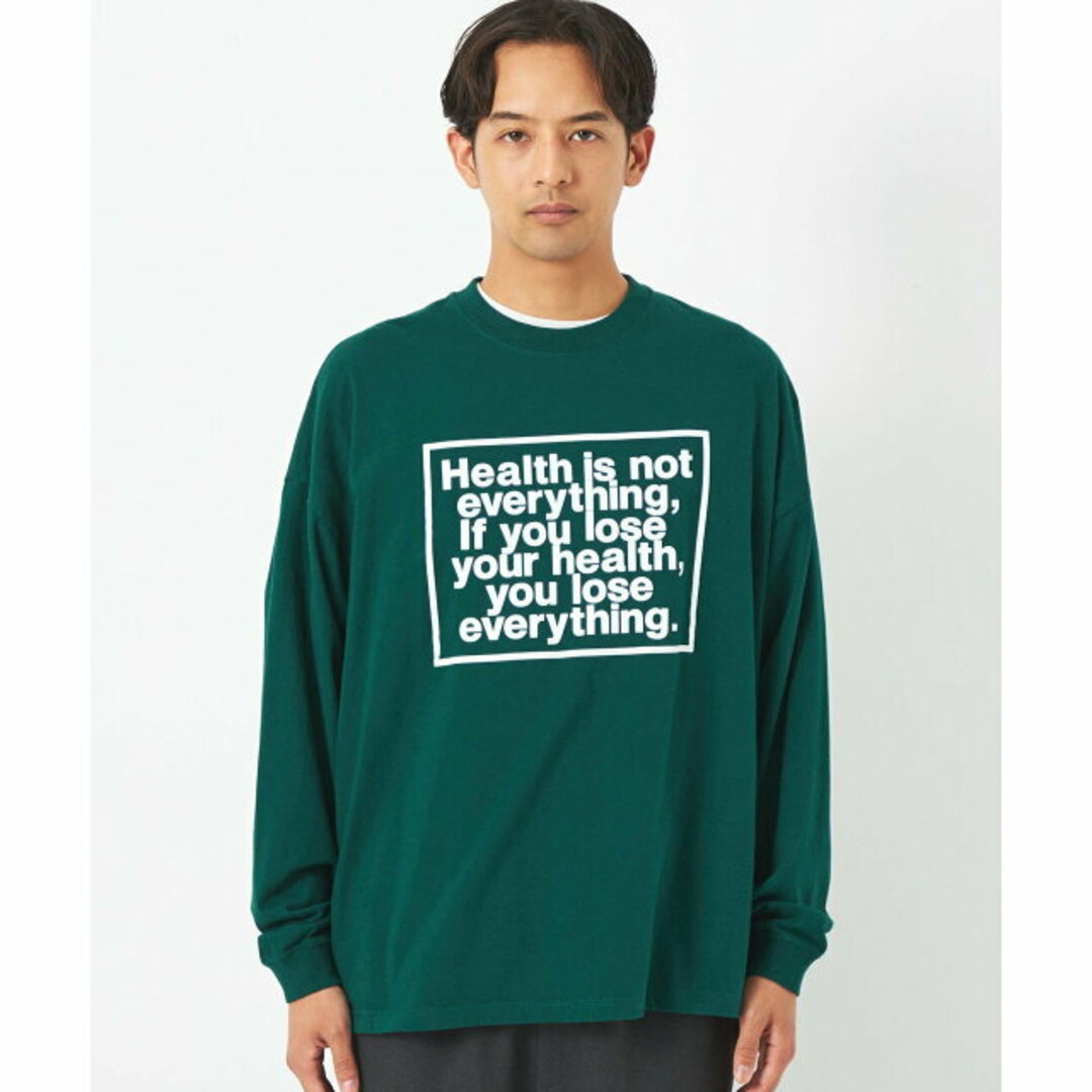 UNITED ARROWS green label relaxing(ユナイテッドアローズグリーンレーベルリラクシング)の【DK.GREEN】<OAFISH>HEALTH プリント 長袖 Tシャツ メンズのトップス(Tシャツ/カットソー(半袖/袖なし))の商品写真