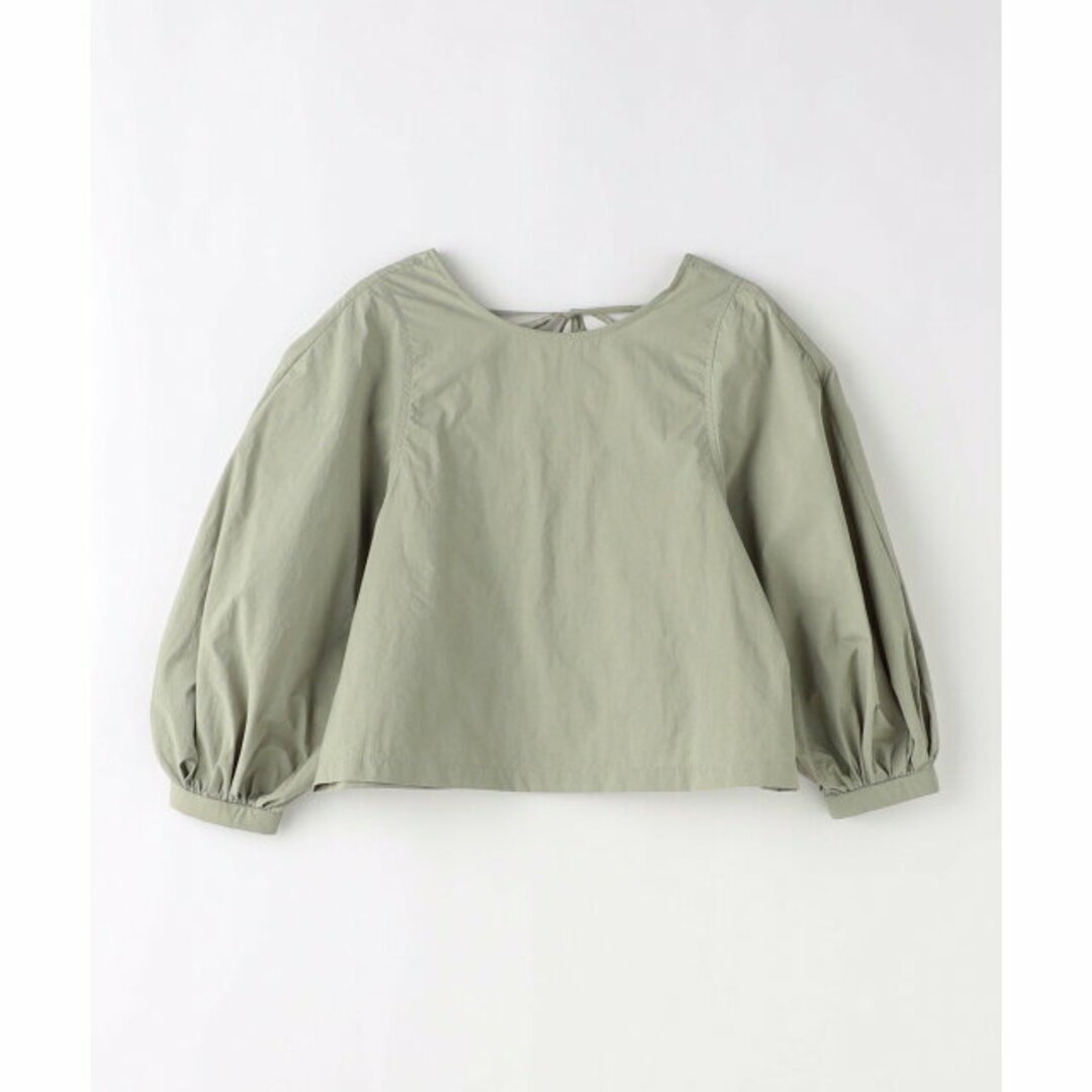 UNITED ARROWS green label relaxing(ユナイテッドアローズグリーンレーベルリラクシング)の【OLIVE】<LAND&WATER>ボリュームスリーブ クロップド ブラウス -UVカット・マシンウォッシャブル- レディースのトップス(シャツ/ブラウス(長袖/七分))の商品写真