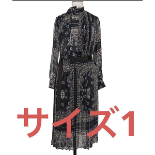 サカイ Cutaway Shirt Dress ドレス ワンピース 半袖 3 黒