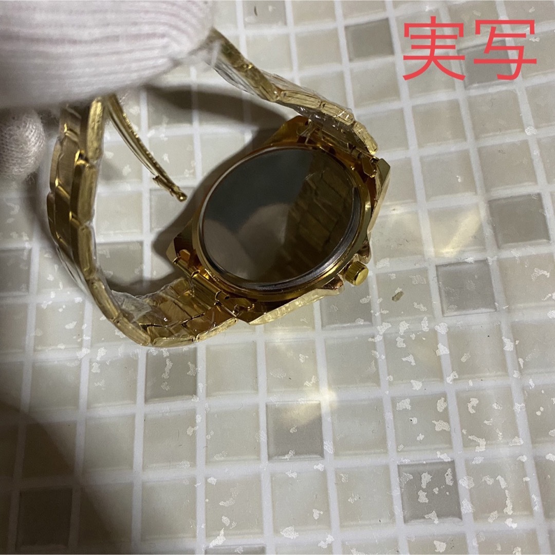 ◇648 在庫僅か☆メンズ ビジネス クォーツ 腕時計 ゴールド×グリーン メンズの時計(腕時計(アナログ))の商品写真