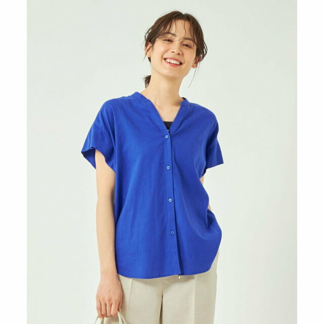 UNITED ARROWS green label relaxing(ユナイテッドアローズグリーンレーベルリラクシング)の【ROYAL】BREEZE LINEN ブリーズリネン ブラウス レディースのトップス(シャツ/ブラウス(長袖/七分))の商品写真