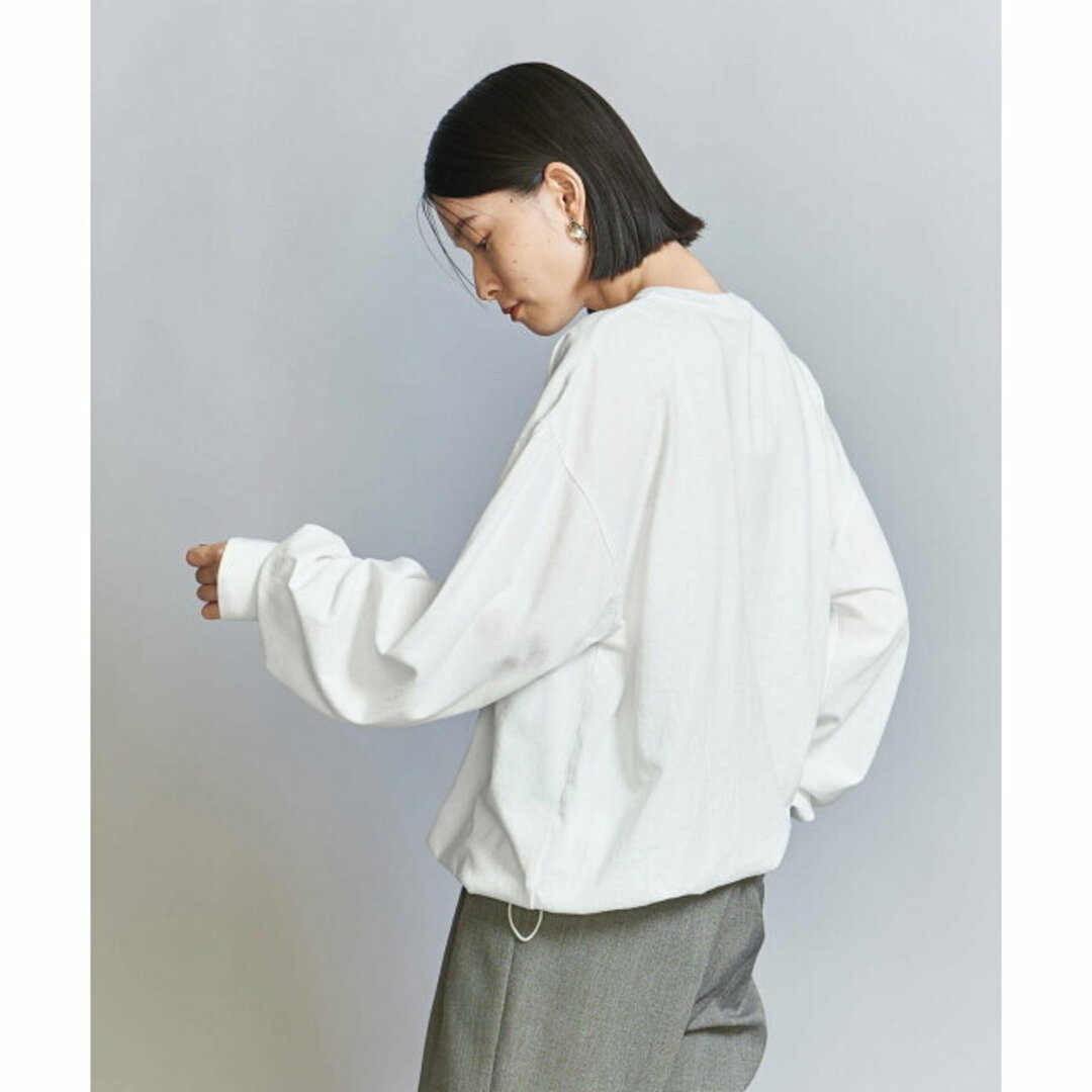 BEAUTY&YOUTH UNITED ARROWS(ビューティアンドユースユナイテッドアローズ)の【WHITE】【FREE】コットン ドロースト ロングスリーブ プルオーバー レディースのトップス(カットソー(長袖/七分))の商品写真